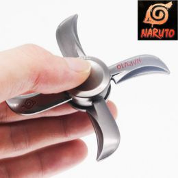 Fidget Spinner Ninja Naruto - antistresová hračka - kovový, strieborný - 1 ks