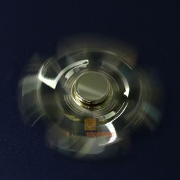 Fidget Spinner osemramenný - antistresová hračka - kovový, zlatý