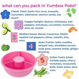 Krabička na jedlo Poke Bowl Guava Pink