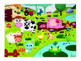 Janod Hmatové puzzle Na farmě