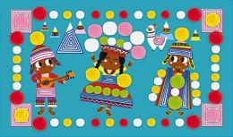 Kreatívne mozaika s brmbolcami Lamy