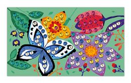 Kreatívna mozaika s flitrami Nádherná záhrada