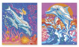 Kreatívna sada Maľovanie podľa čísel Delfíny