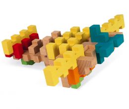 Drevené kreatívne kocky s predlohami 100 kusov