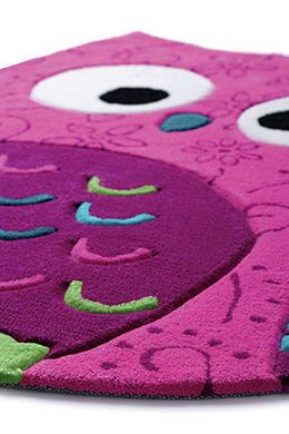 Detský koberec Little Owl ružová SM-3659-04
