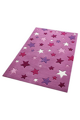 Detský koberec Simple Stars ružová 1 SM-3984-09