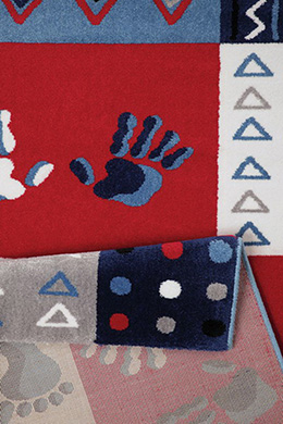 Detský koberec Hands and Feet modrý 2 WH-0761-03