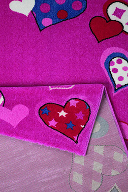 Detský koberec Just Hearts ružový 1 WH-0766-03
