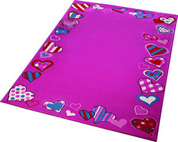 Detský koberec Just Hearts ružový 1 WH-0766-03