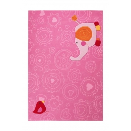Detský koberec Happy Zoo Elephant ružový 1 SK-3342-01 - 1 ks