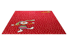 Detský koberec Rainbow Rabbit 3 SK-0523-02 červený