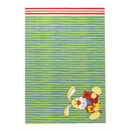 Detský koberec zajačik Semmel Bunny 3 SK-0527-02 zelený - 1 ks