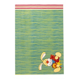 Detský koberec zajačik Semmel Bunny 1 SK-0527-02 zelený - 1 ks