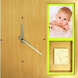 My first clock - hodiny s odtlačkom a fotografií - naturel - 1 ks My first clock - hodiny s odtlačkom a fotografií - naturel - 1 ks