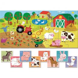 Obojstranné puzzle pre najmenších - Farma
