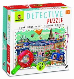 Detektívne puzzle s lupou Mesto - 0 ks
