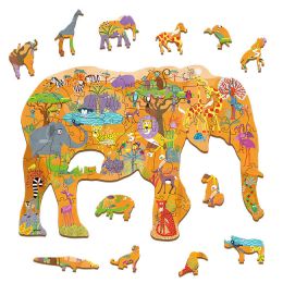 Drevené puzzle Safari