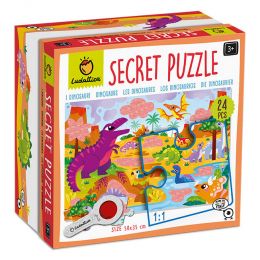 Puzzle XXL tajomstvo s lupou - Dinosaury