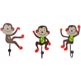 Drevené háčiky Opičky - 1 ks