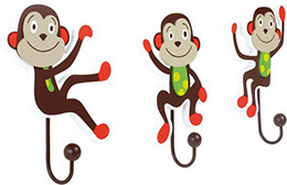 Drevené háčiky Opičky