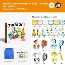 Magnetická stavebnica Dinosaury 48 ks