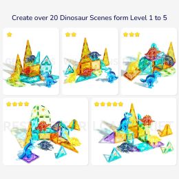 Magnetická stavebnica Dinosaury 48 ks