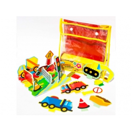 Penové samolepky - hračky do vane Stavebné stroje - 0 ks