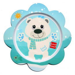 Label-Label Melaminový talíř pro děti Lední medvěd