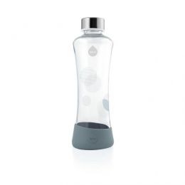 Equa Skleněná láhev na pití Metallic Silver 0,55l