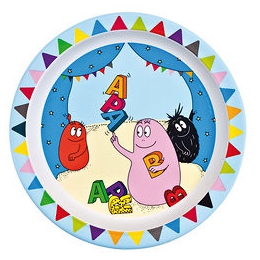 Detský tanier Barbapapa - Alphabet blue - 0 ks