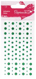 Trblietavé samolepiace kamienky - zelené - 1 ks