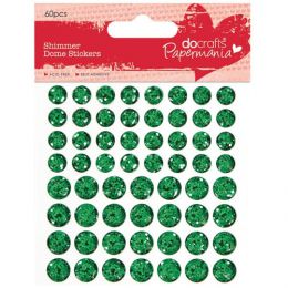 Trblietavé samolepiace kamienky okrúhle - zelené - 1 ks