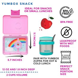 Krabička na desiatu - desiatový box Snack - Power Pink Rainbow