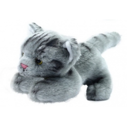 Plyšová mačka šedá mourovatá - 0 ks