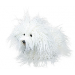 Plyšový pes Puli Teriér biely - 0 ks