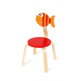Drevená detská stolička Rybička - 1 ks