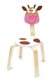 Drevená detská stolička Kravička - 1 ks