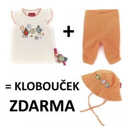 Set oblečenia Šťastný vtáčik, klobúčik zadarmo, vel. 74 - 0 ks