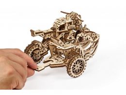 Mechanická 3D stavebnica - Motorka s vozíkom