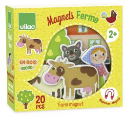 Drevené magnetky Farma so zvieratkami
