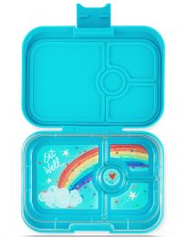Yumbox Krabička na svačinu - svačinový box Panino - Eighties Aqua Rainbow