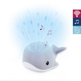 Nočná projektor s melódiami Veľryba Wally - šedá - 0 ks