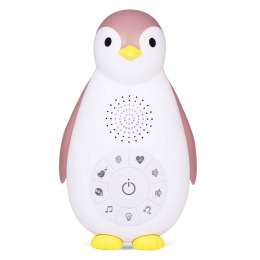 Prehrávač hudby s nočným svetlom a Bluetooth tučniak ZOE, ružový - 0 ks