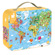 Puzzle Mapa sveta v kufríku - 0 ks