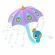 Pávie dáždnik do vane - fialový - 0 ks